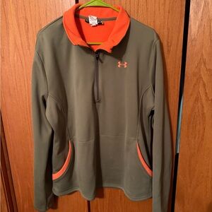 Under Armour Olive and Orange Pullover